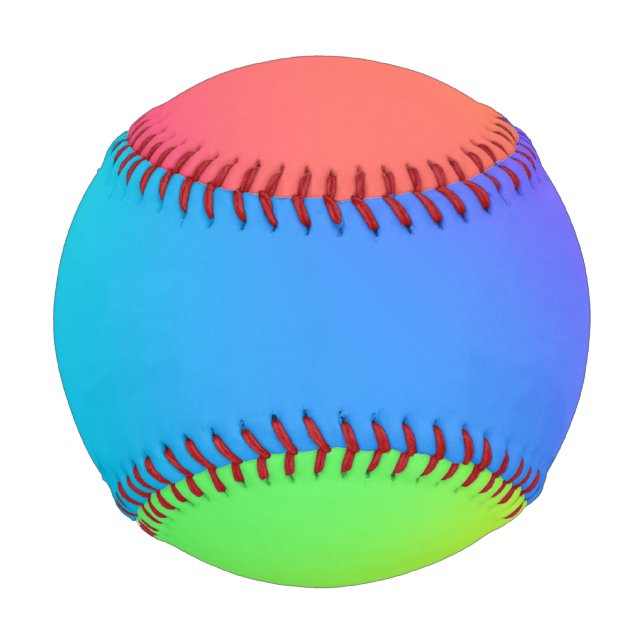 Bright Rainbow Gradient Baseball (Front)