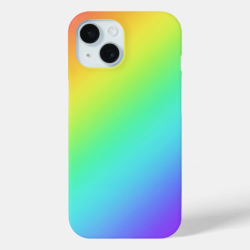 Bright Rainbow Gradient iPhone 15 Case