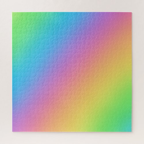 Bright Rainbow Gradient Challenging Jigsaw Puzzle