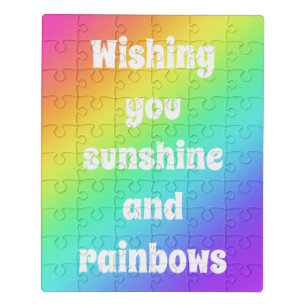 Bright Rainbow Gradient Jigsaw Puzzle