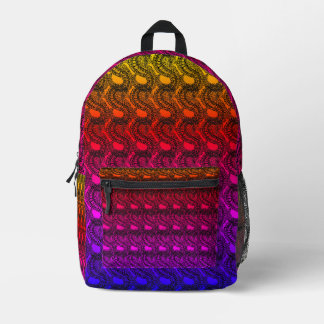 Bright rainbow gradient pangolin backpack