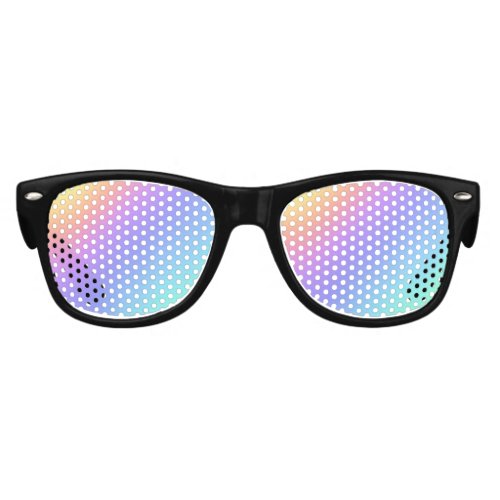bright rainbow gradient party kids sunglasses
