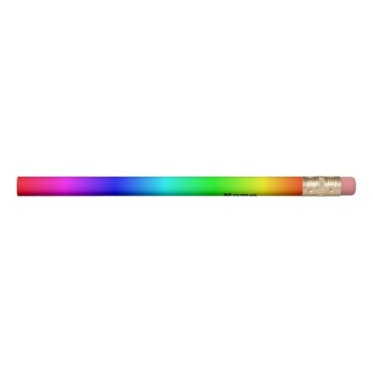 Bright Rainbow Gradient Pencil (Rotated 270)