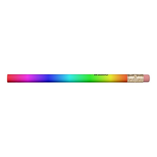 Bright Rainbow Gradient Pencil (Rotated 90)