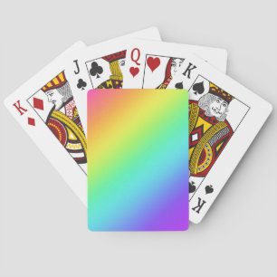 Bright Rainbow Gradient Poker Cards