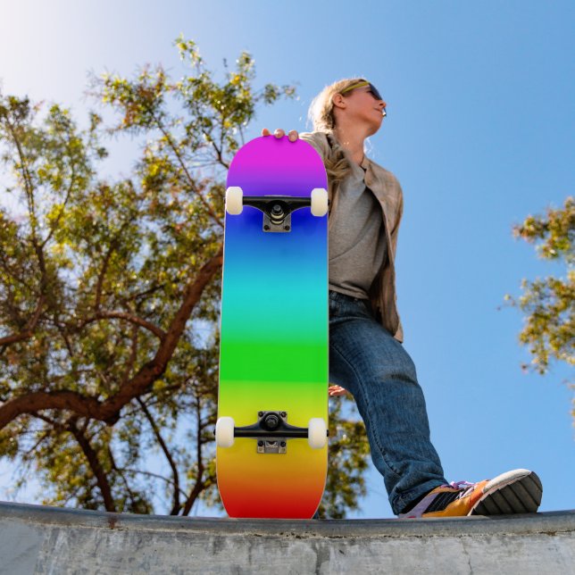 Bright Rainbow Gradient Skateboard (Outdoor 1)