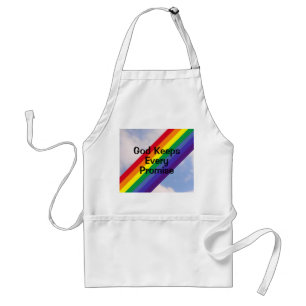 Bright Rainbow in the Sky Inspirational Cute Adult Apron