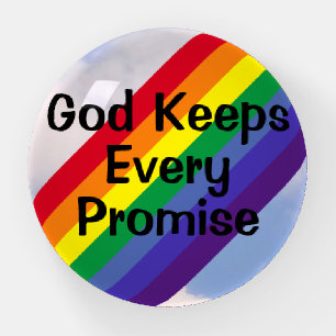Bright Rainbow in the Sky Inspirational Cute Paperweight