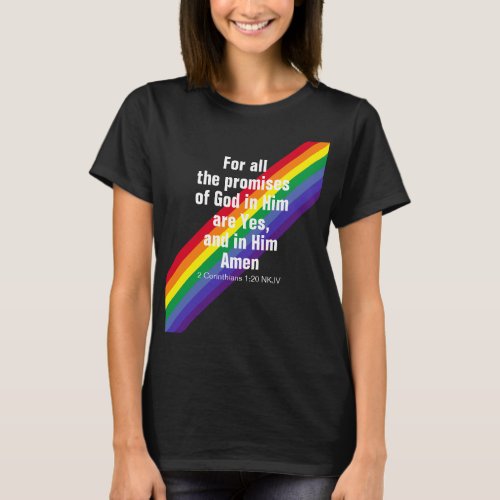 Bright Rainbow Inspirational Bible Verses Cute T_Shirt