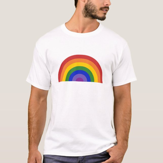 Bright Rainbow LGBT Pride T-Shirt (Front)