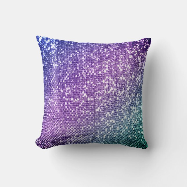 Bright Rainbow Mermaid Style 2 Designs You Decide Throw Pillow (Front)