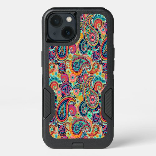 Bright Rainbow Paisley iPhone 13 Case