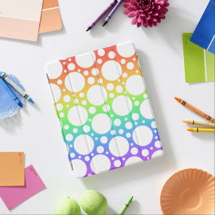 Bright Rainbow Polka Dots iPad Smart Cover