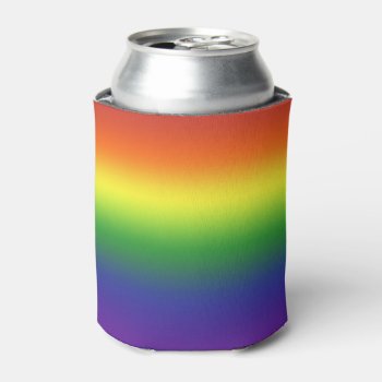 Bright Rainbow Pride Can Cooler by erinphotodesign at Zazzle