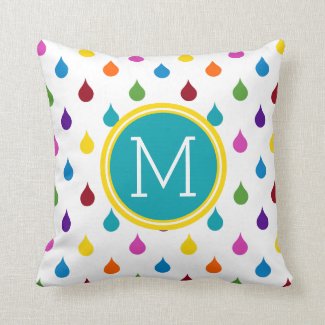 Raindrops Throw Pillow