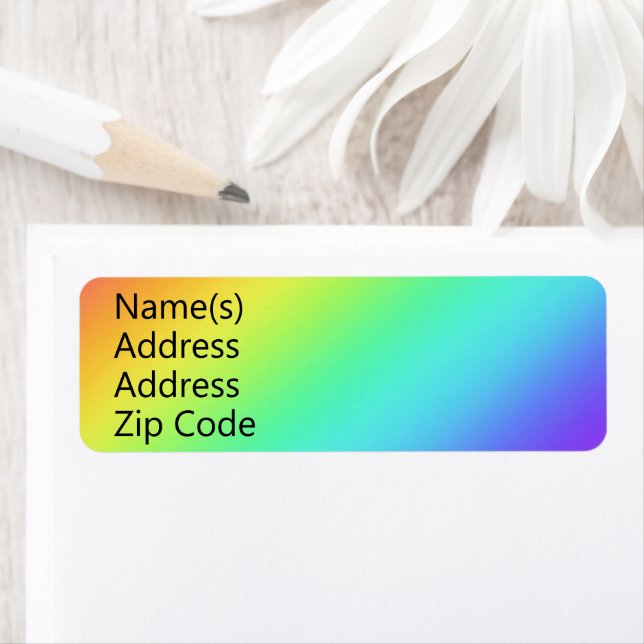 Bright Rainbow Return Address Labels (Insitu)