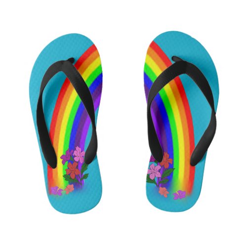 bright rainbow sandals for kids