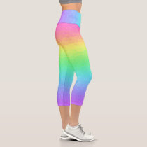 Pastel Ombre Leggings - Green to Yellow Gradient