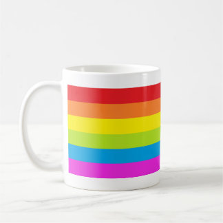 Bright Rainbow Stripe Coffee Mug