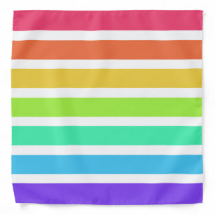 Bright rainbow stripes bandana