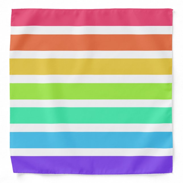 Bright rainbow stripes bandana (Front)