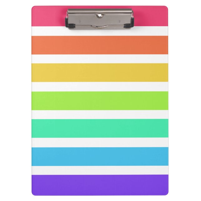 Bright rainbow stripes clipboard (Front)