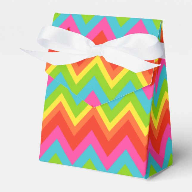 Bright Rainbow Stripes Favor Box (Front Side)