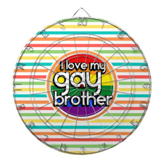 Bright Rainbow Stripes; Gay Brother Dart Board