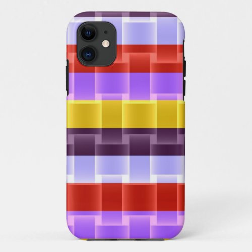 Bright rainbow stripes modern design 2 iPhone 11 case