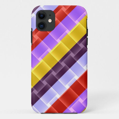 Bright rainbow stripes modern design iPhone 11 case