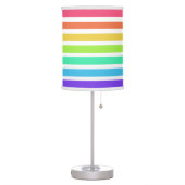 Bright rainbow stripes table lamp (Left)