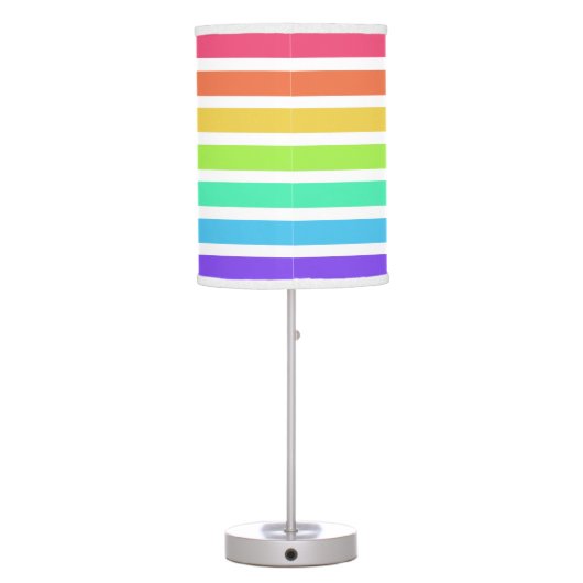 Bright rainbow stripes table lamp (Back)