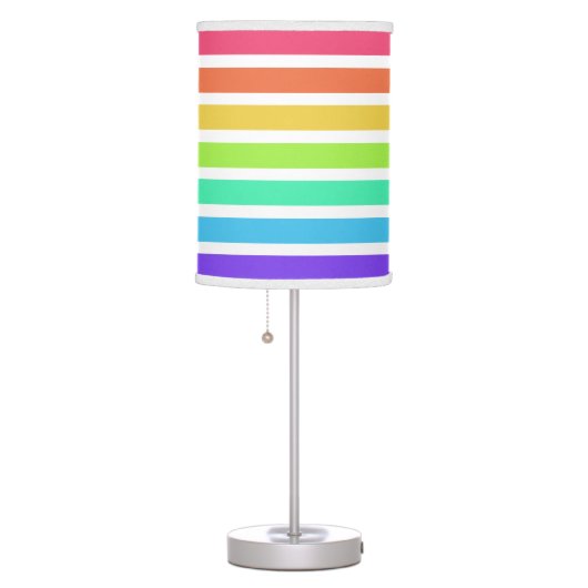 Bright rainbow stripes table lamp (Right)