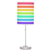 Bright rainbow stripes table lamp (Front)