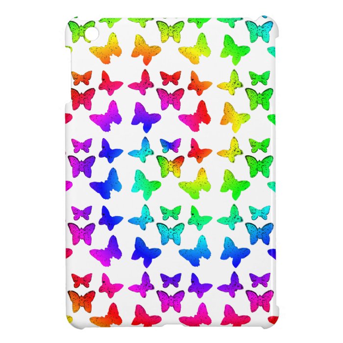 Bright Rainbow Swirl Butterflies Case For The iPad Mini