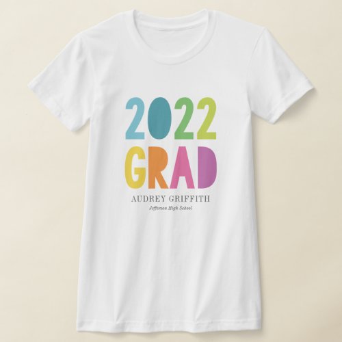 Bright Rainbow Type Grad 2022 T_Shirt