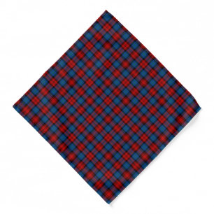 Bright Red and Blue MacLachlan Clan Scottish Plaid Bandana