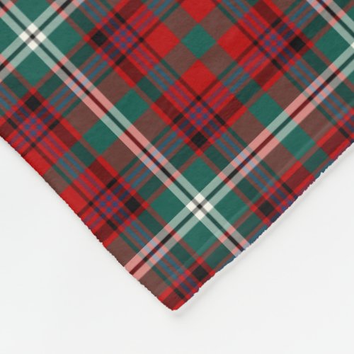 Bright Red and Green Plaid Maguire Tartan Fleece Blanket