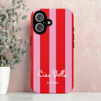 Bright Red and Pink Stripes | Ciao Bella