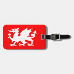 Bright Red And White Welsh Dragon Luggage Tag at Zazzle