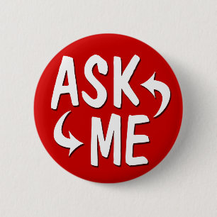 Bright Red Ask Me Button / Arrows