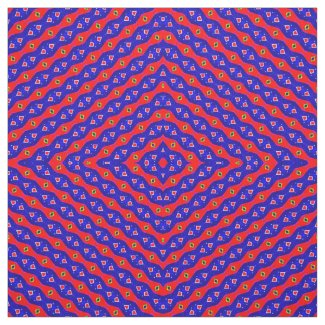 Bright Red Blue Digital Diamond Trellis Pattern