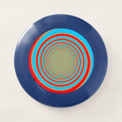 Bright Red Blue Swirly Design Wham_O Frisbee