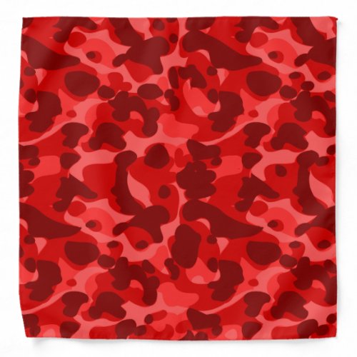 Bright Red Camo Camouflage Pattern Cool Stylish Bandana
