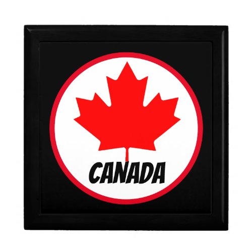 Bright Red Canadian Maple Leaf Canada Gift Box