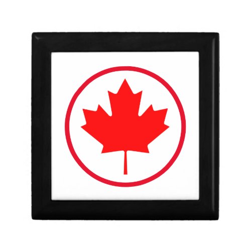 Bright Red Canadian Maple Leaf Canada Gift Box
