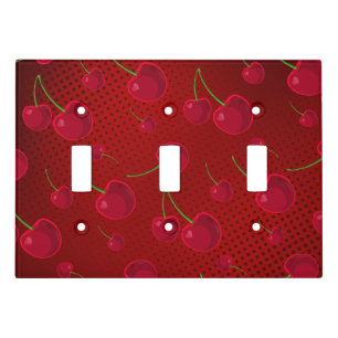 Bright Red Cherries Light Switch Cover
