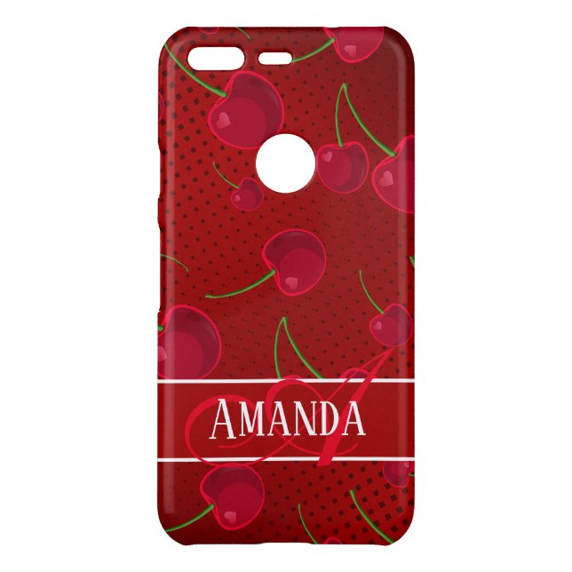 Bright Red Cherries Uncommon Google Pixel Case (Back)