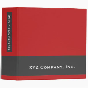 Bright red color 3 ring binder