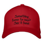 Bright Red Customizable Cap at Zazzle